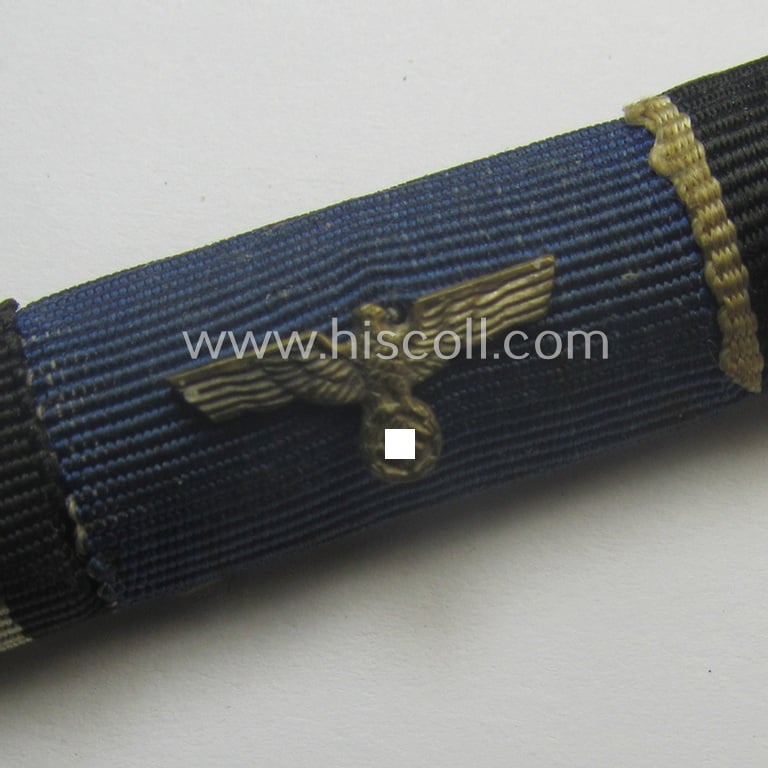 Three-pieced, WH (Heeres o. KM) ribbon-bar (ie. 'Feld- o. Bandspange') showing resp. an EKII. Kl., a WH (Heeres o. KM) 'DA der 4. Kl.' and a: Czech 'Anschluss'-medal