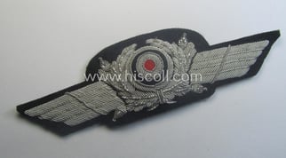 'Virtually mint- ie. unissued', WH (Luftwaffe), hand-embroidered- cap-wreath...