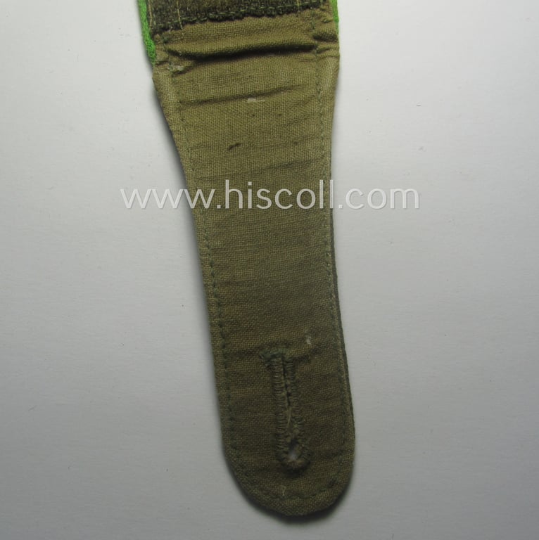 Superb - albeit regrettably single but nevertheless rarely encountered! - early-pattern, WH (Heeres) 'tropical' (ie. truly 'DAK'-related!) NCO-type shoulderstrap as was intended for an: 'Unteroffizier der Panzer-Grenadier-Trpn.'