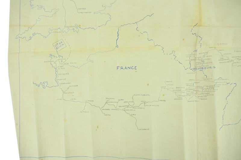 US WW2 166th Engineers Combat Battalion Route Map