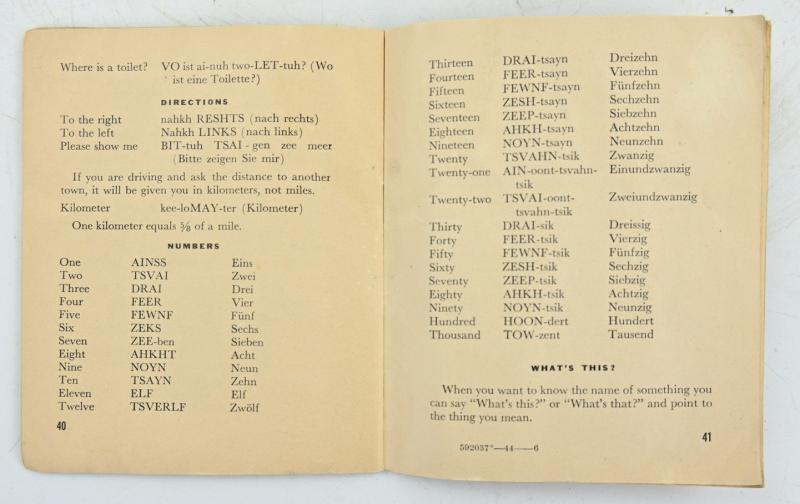 US WW2 Pocketguide to Germany