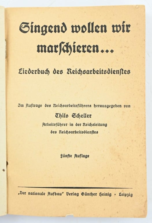 German RAD Marching Songbook