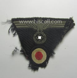 Truly used- and/or cap-removed, WH (Heeres) Panzer 'M43-pattern'-cap-eagle/cocarde...