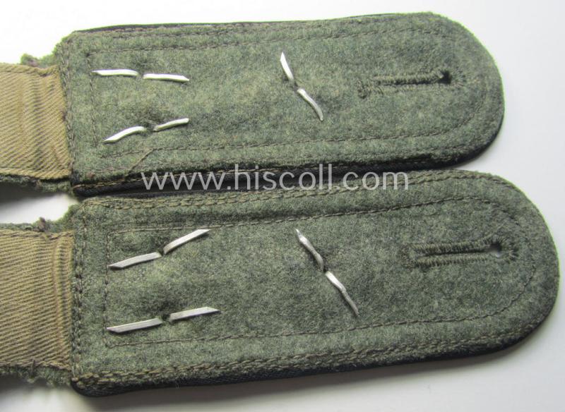 Pair of WH (Heeres) NCO-type shoulderstraps: 'Stabsfeldwebel o. Spiess einer Pionier-Abts.'