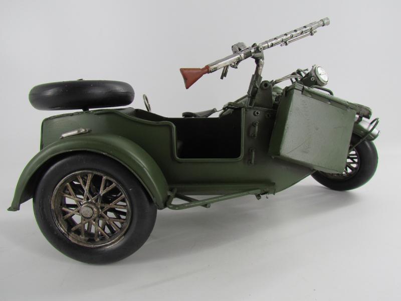 Hand Made Metal BMW R75 With Sidecar ...One of a Kind ...