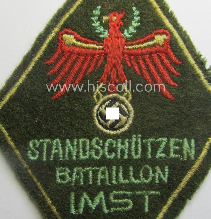 'Ärmelabzeichen des Standschützenbataillon Imst' (being a neatly machine-embroidered- and/or larger- ie. 'Raute'-sized example)