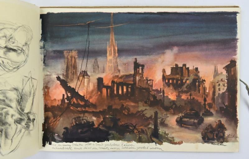 German WH Hans Liska Sketch Book 1944