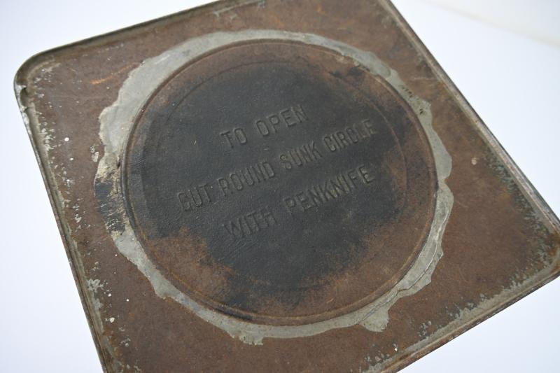 British WW2 Welfare Biscuits Tin Can FULL