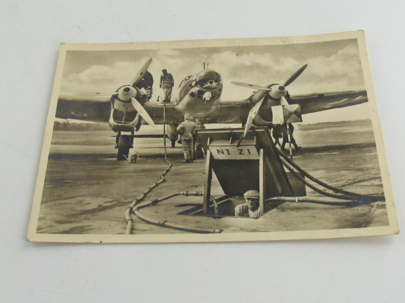 Postcard: Unsere Wehrmacht...Refueling an Aircraft