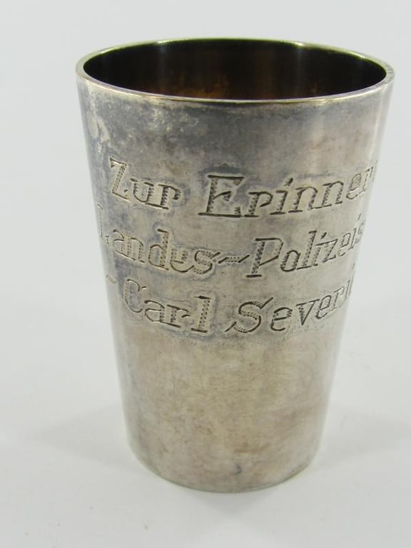 Silver presentation cup for police school 'Carl Severing'