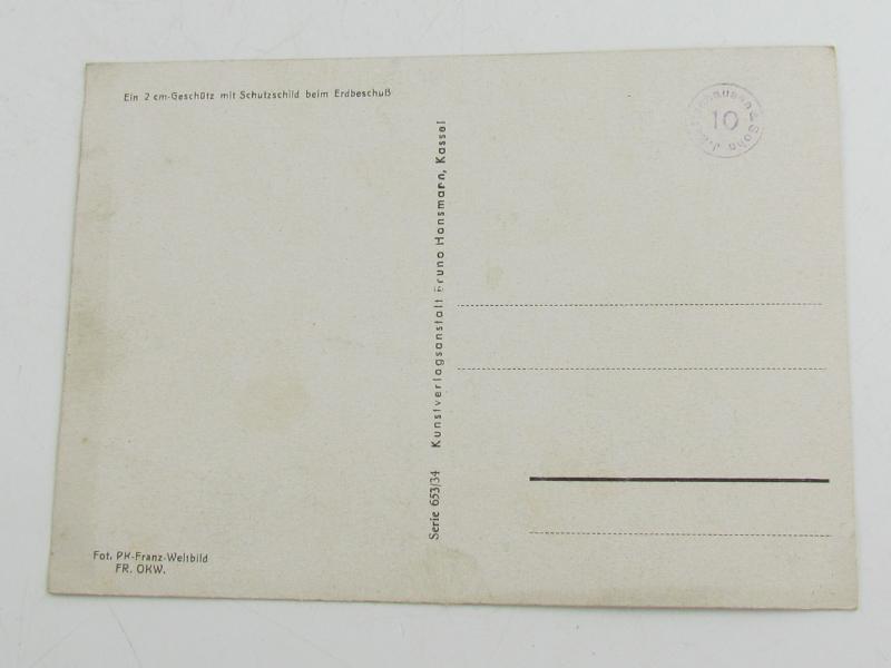 Postcard : Auf dem Flakschiessplatz