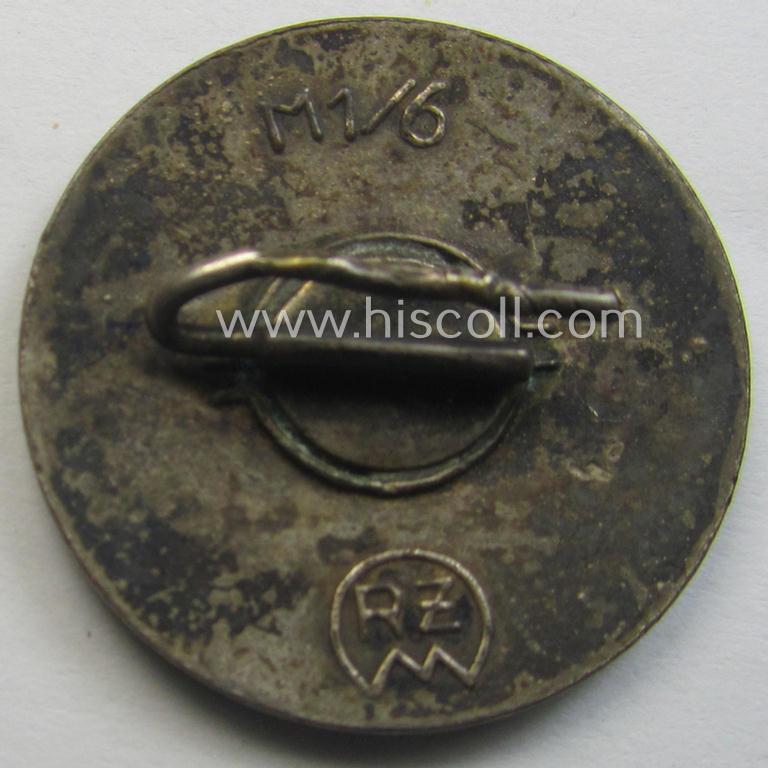 Incomplete 'N.S.D.A.P.'-membership-pin- ie. party-badge (or: 'Parteiabzeichen') showing the makers'-designation: 'RzM' and/or: 'M1/6'