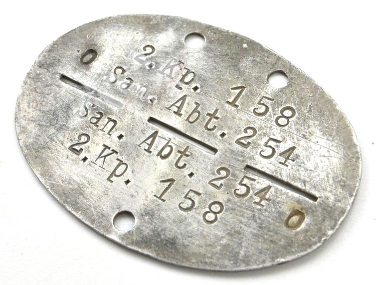 German WH Dog-Tag '2./San.Abt.254'