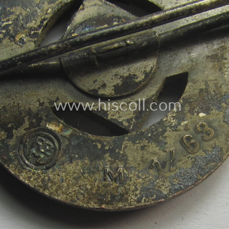 HJ (ie. 'Hitlerjugend'): 'Leistungsabzeichen in Silber' being a maker- (ie. 'RzM M1/63'-) marked example with unique bearers'-number: '116607'