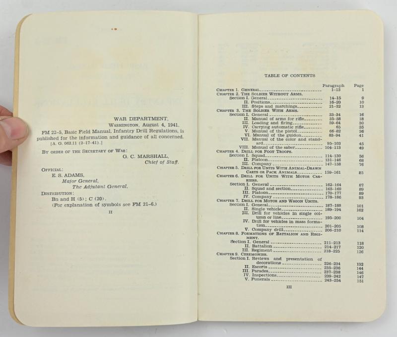 US WW2 FM 22-5 Basic Field Manual Infantry Drill Regulations