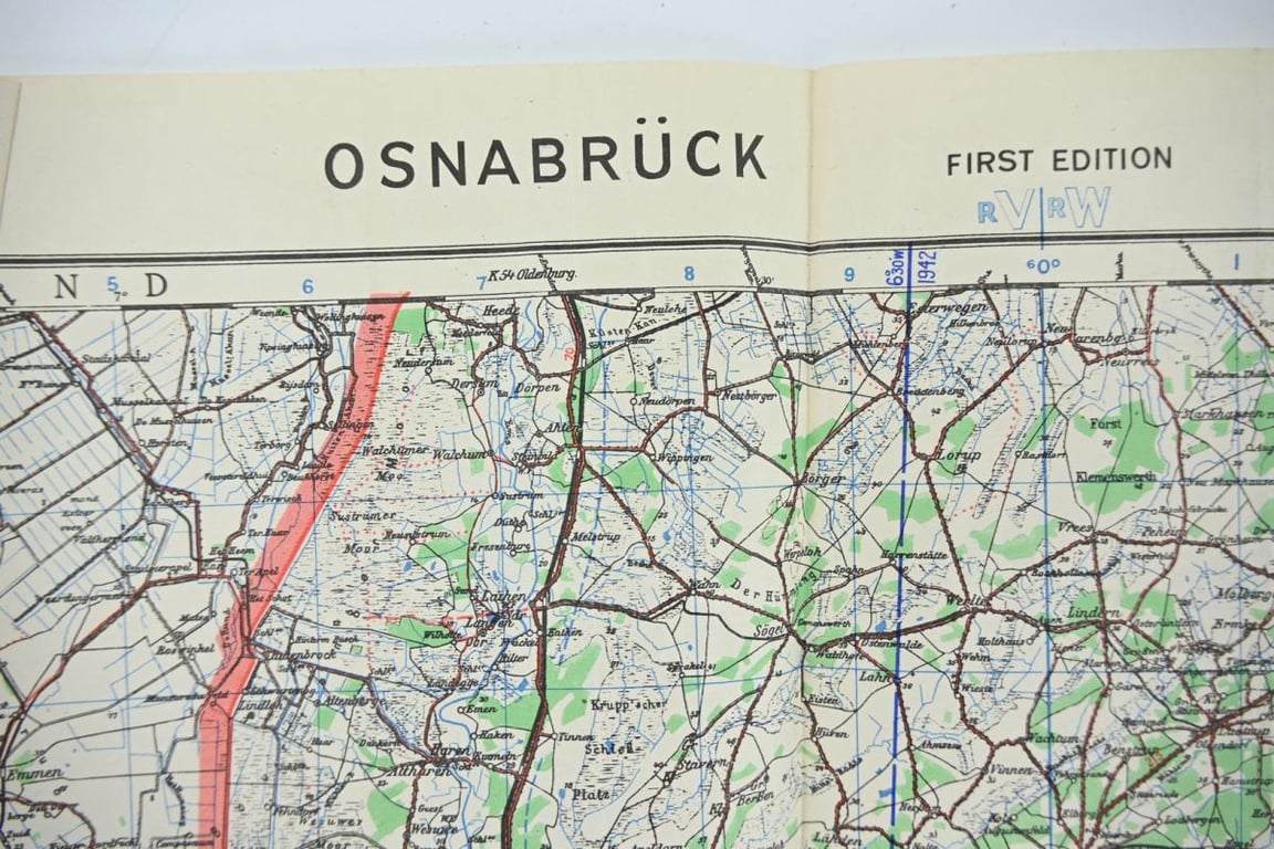 British WW2 Roapmap Osnabruck Germany