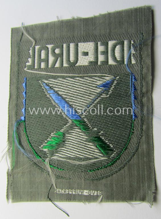 Multi-coloured- and/or 'BeVo'-woven armshield (ie. 'Ärmelschild') entitled: 'Idel-Ural' as was intended for usage by a volunteer serving within the 'Volga-Tartar Legion') and that comes in a 'virtually mint- ie. unissued', condition