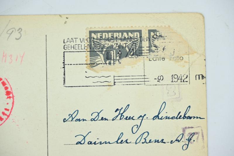 Dutch Postcard to A Dutch Daimler Benz Labor Worker