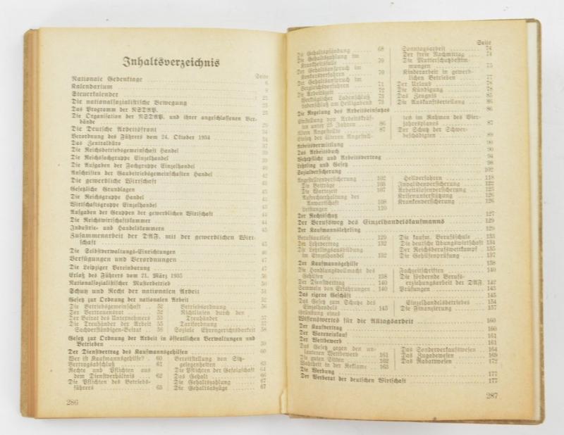 German Third Reich Era RAD 1937 Pocket Kalender