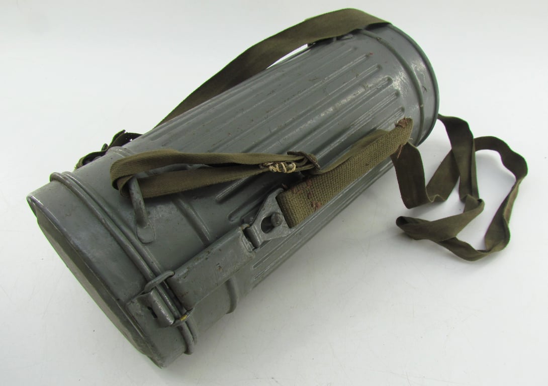 Kriegsmarine Grey Gasmask Cannister with straps
