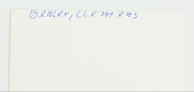 Signature of Waffen-SS KC Recipient 'Klemens Behler'