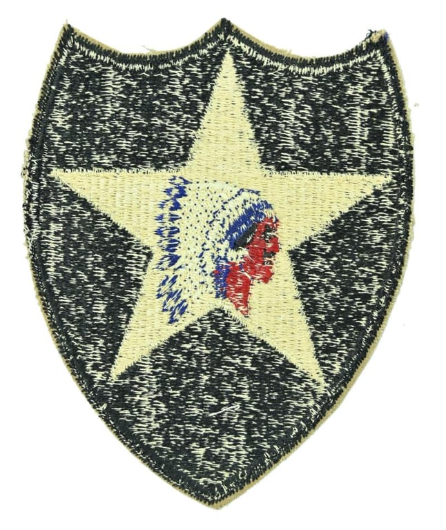 US WW2 2nd Infantry Division 'Indian Head' SSI Patch