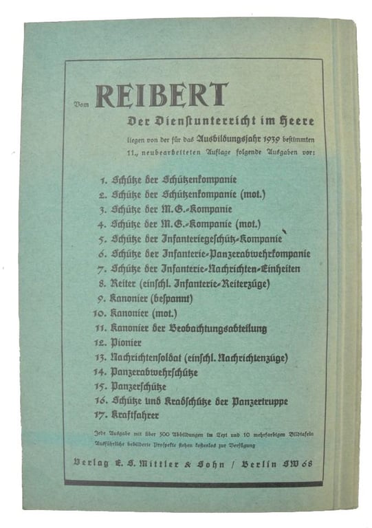 German WH Handbook "Reibert"