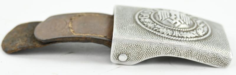 German WH Beltbuckle with leather tab 'B. Haarmann'