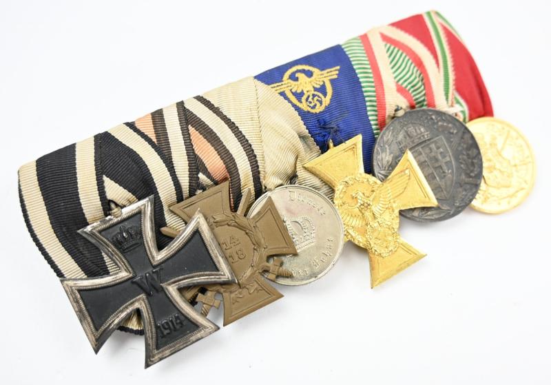 German Polizei 6-Piece Medalbar