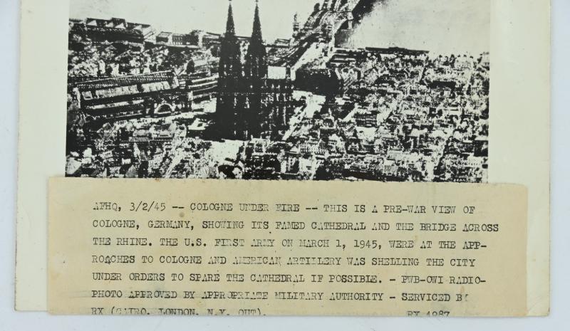 US WW2 Press (Radio) Photo of Cologne Germany