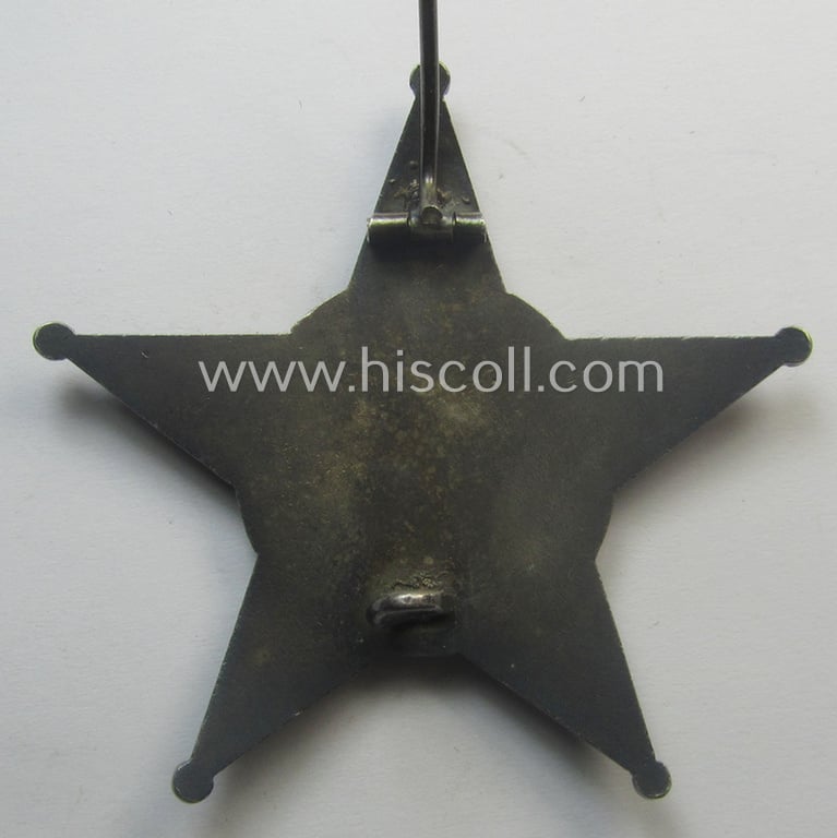 Superb - and scarcely encountered! - WWI-era, Turkish award being an: 'Eiserner Halbmond' (also known as: 'Stern von Gallipoli') being a luxurious, single-pieced example as was executed in typical silvered, enamelled metal (ie. 'Buntmetall')