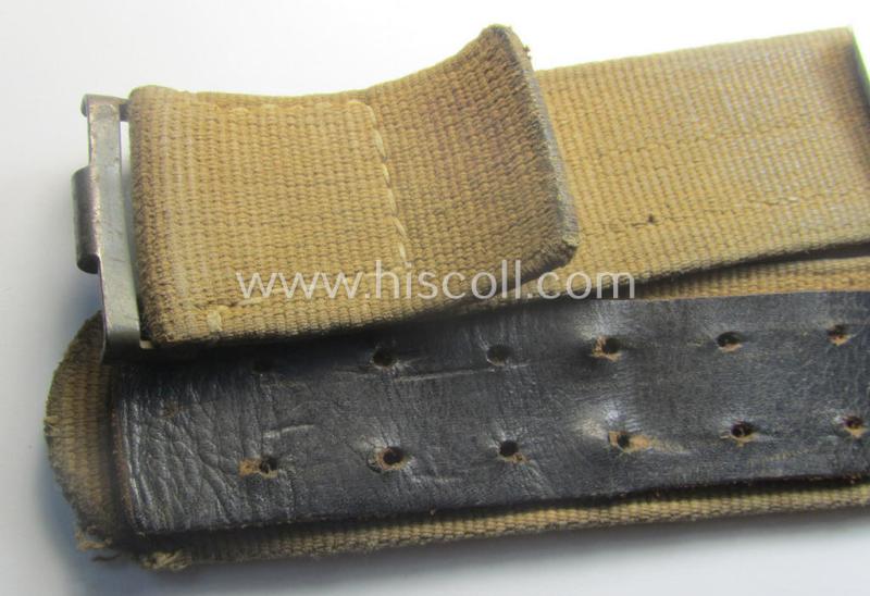 WH (Heeres ie. LW etc.) 'tropical-issued'- belt (ie. 'Koppelriemen') being a 95 cms.-sized example that comes in a moderately used condition