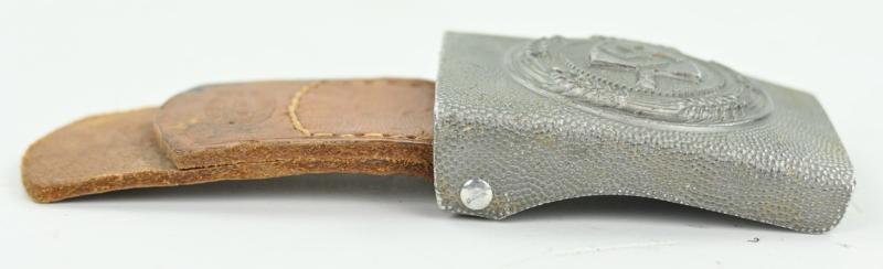German RAD Beltbuckle with leather tab
