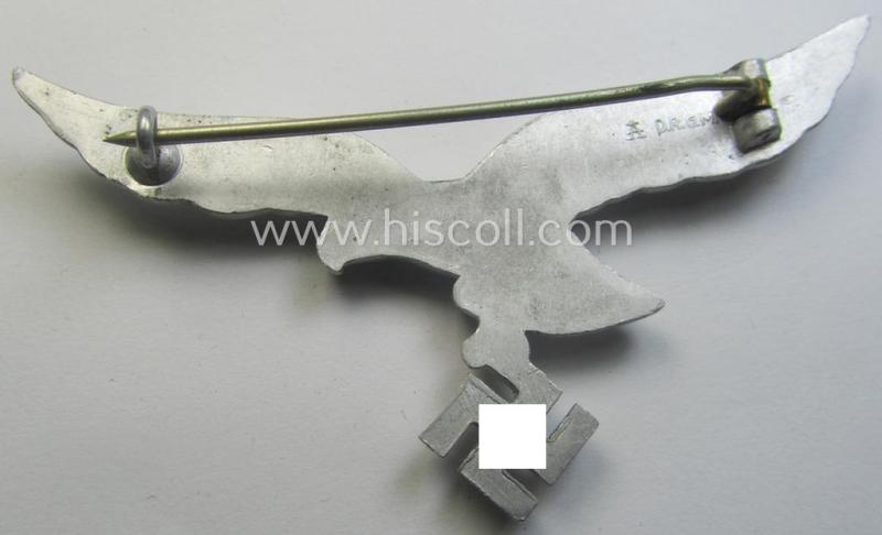 WH (LW) aluminium-based: 'Brustadler für Sommerrock' (being a neatly maker- ie. 'A'- or: 'Assmann'-marked specimen)