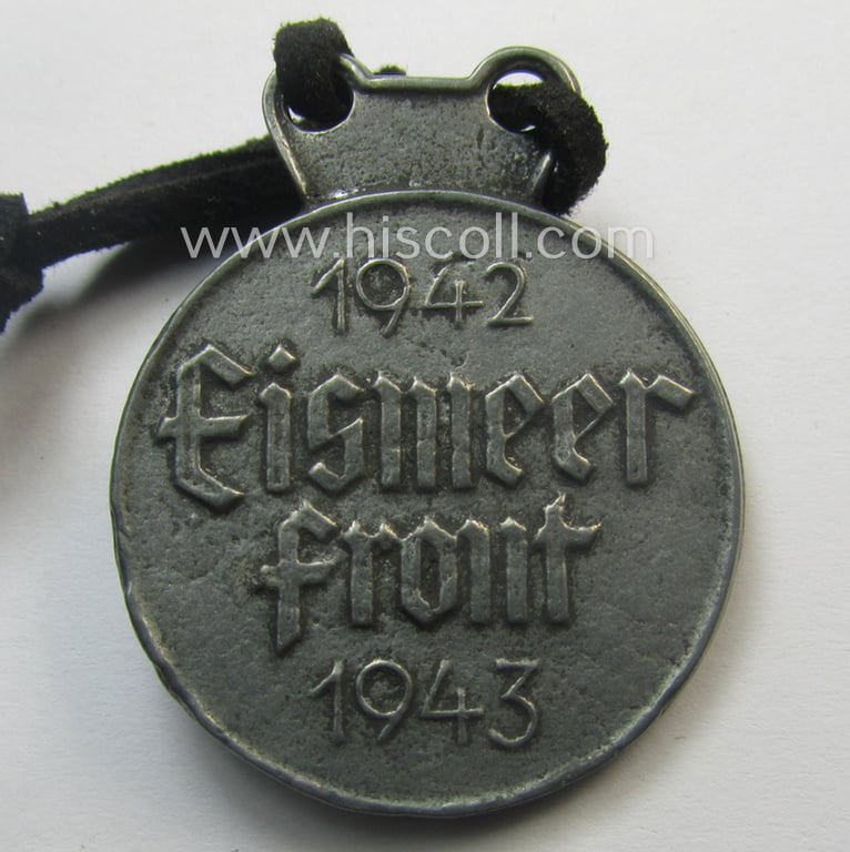 WH 'Gebirgsjäger'-related item: a semi-official, commemorative-medal (ie. talisman or 'Url') entitled: 'Eismeerfront - 1942-1943'