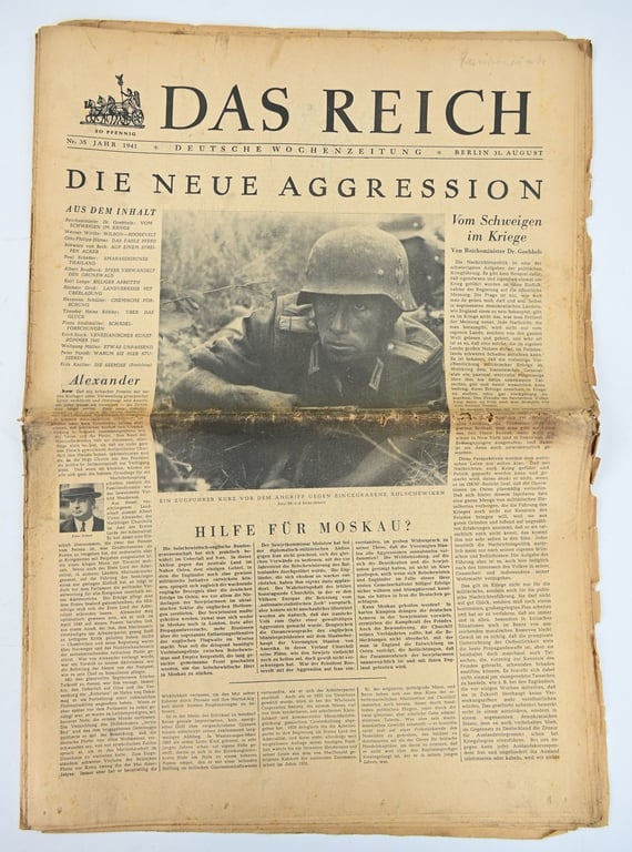 German Newspaper “Das Reich” August 1941