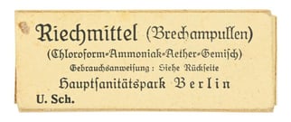 German Third Reich Medical 'Riechmittel' in box