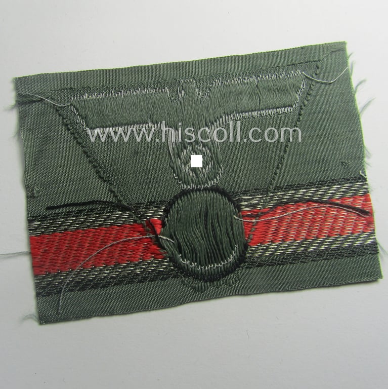 WH (Heeres) officers'-pattern: 'M41/M43-pattern'-cap-eagle/cocarde (cap-trapezoid or: 'Mützentrapez') as was intended for usage on the: 'M-41 o. 43'-model, officers'-type field-caps (ie. 'Einheitsfeldmützen')