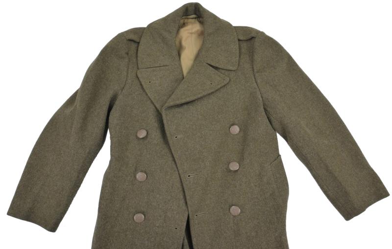 US WW2 Overcoat Wool Melton OD.