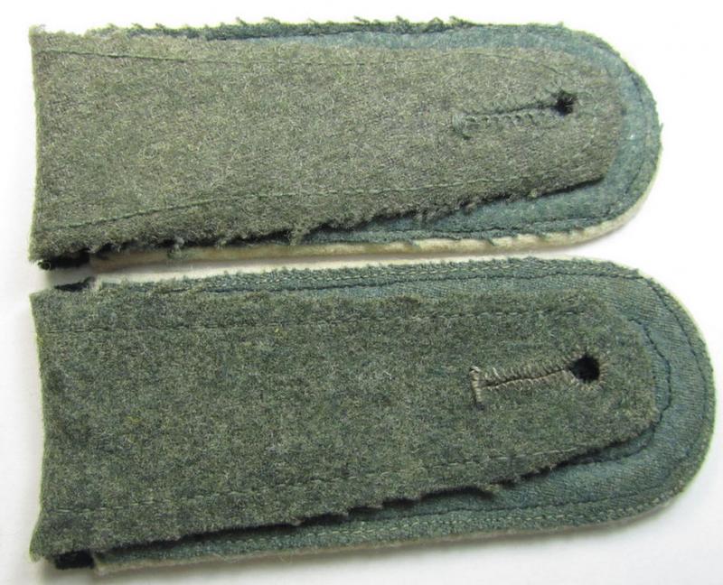 Attractive - and/or fully matching! - pair of early- (ie. pre-)war-period (ie. 'M36'- ie. 'M40'-pattern-) WH (Heeres) NCO-type shoulderstraps as was intended for a: 'Unteroffizier der Infanterie-Truppen'