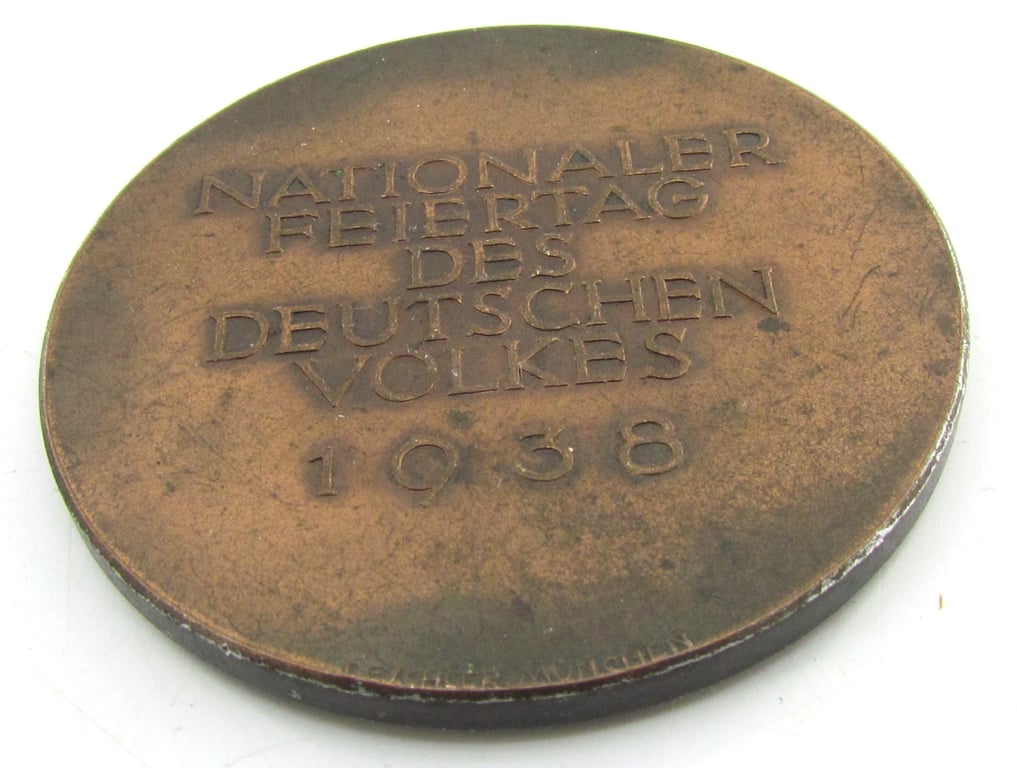 Large Bronze Table Medal – “Tag der Arbeit” 1 May 1938 – Deschler München