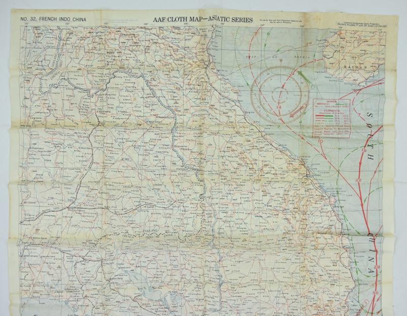 USAAF WW2 Escape Map 'French Indo China'