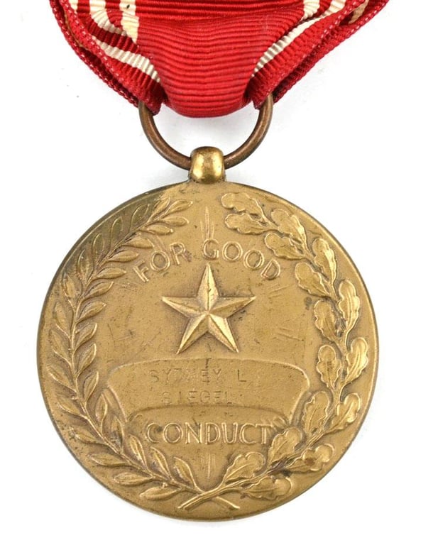 US WW2 Good Conduct Medal 'Sidney L. Siegel'
