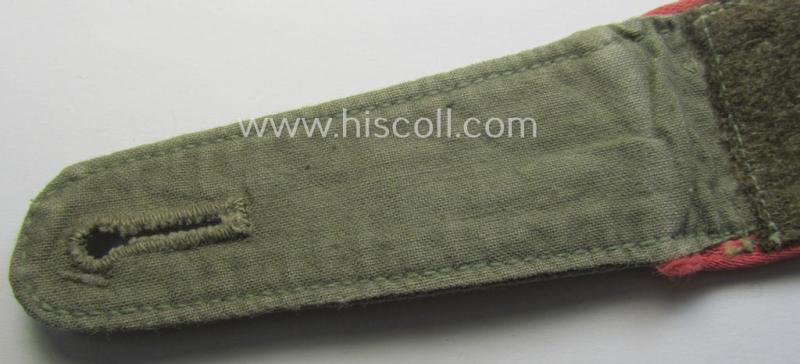 Single, WH (Heeres) 'tropical' NCO-type shoulderstrap: 'Unteroffizier der Panzer-Truppen'