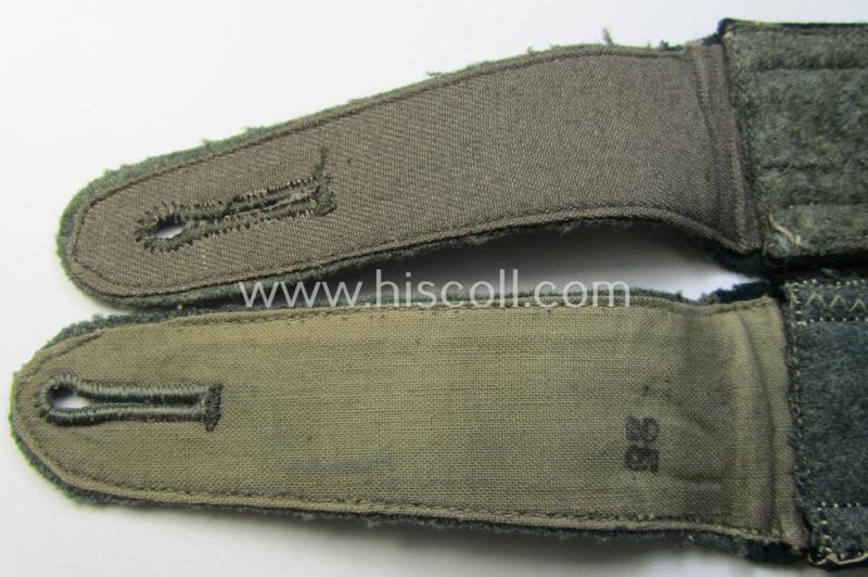 Attractive - albeit mis-matched - pair of WH (Heeres) early-war-period- (ie. 'M36'- ie. 'M40'-pattern, 'standard-issued'- and/or rounded-styled) NCO-type shoulderstraps as was intended for an: 'Unteroffizier eines Pionier-Bataillons'