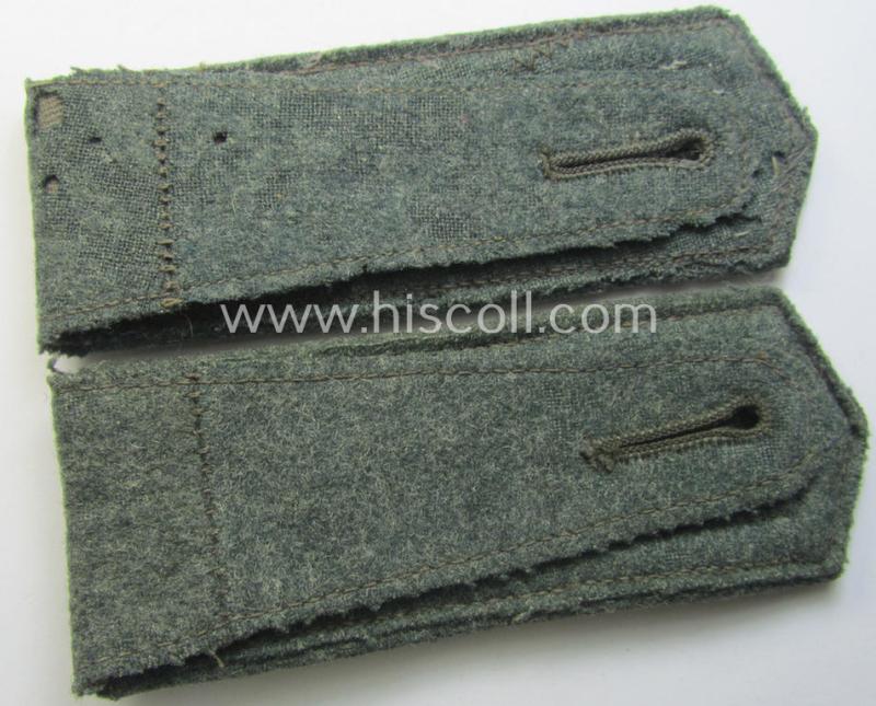 Pair of WH (Heeres), early- (ie. pre-) war-period, 'M36'-pattern (pointed-styled!) and generic-pattern, 'cyphered' NCO-type shoulderstraps as was intended for a: 'Feldwebel des Infanterie-Rgts. 19'