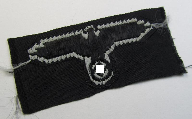 Superb, mid- (ie. later-) war-pattern 'Waffen-SS'-type so-called: 'BeVo'-pattern, EM- (ie. NCO-) type side-cap eagle that comes in a never used- (ie. unconfectioned and 'virtually mint- ie. unissued'-), condition