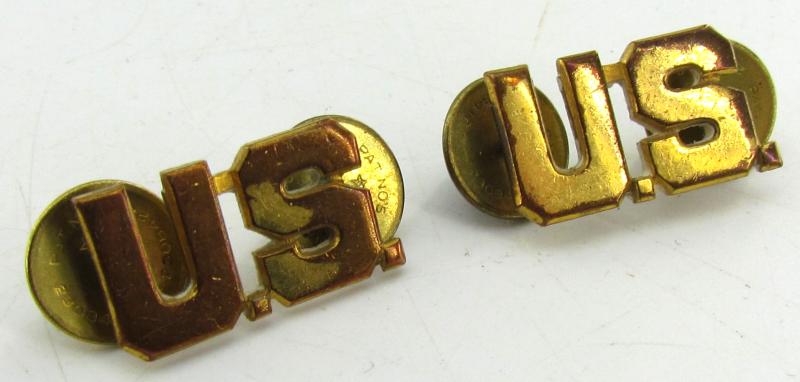 2x US Collar Pin U.S