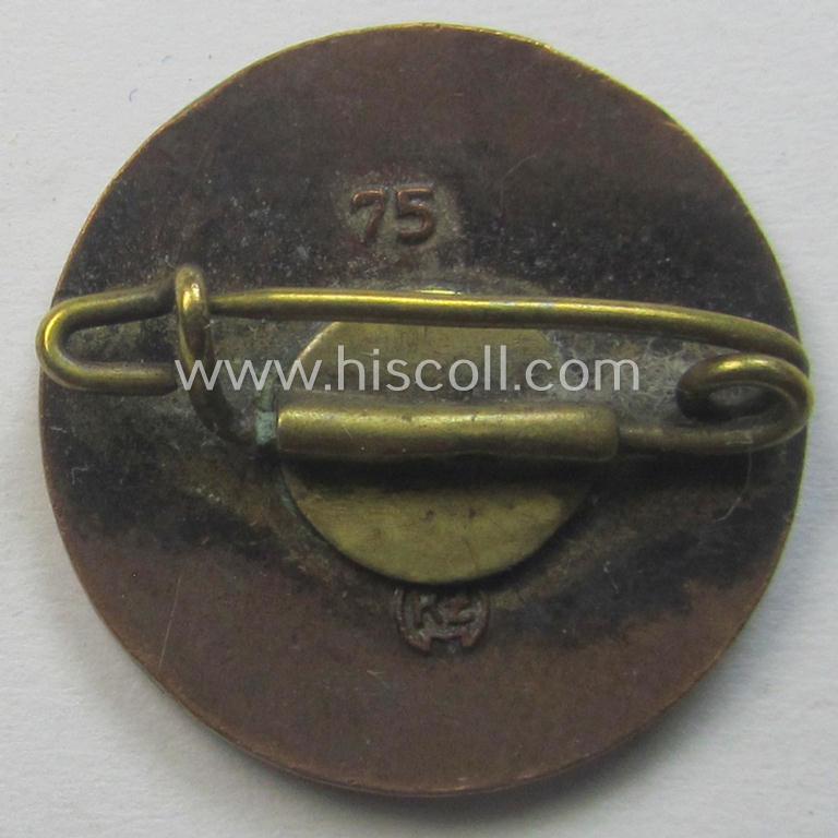 'Variant'- (ie. smaller-sized) 'N.S.D.A.P. - Parteiabzeichen' showing the makers'-designation: 'RzM' and/or: '75'