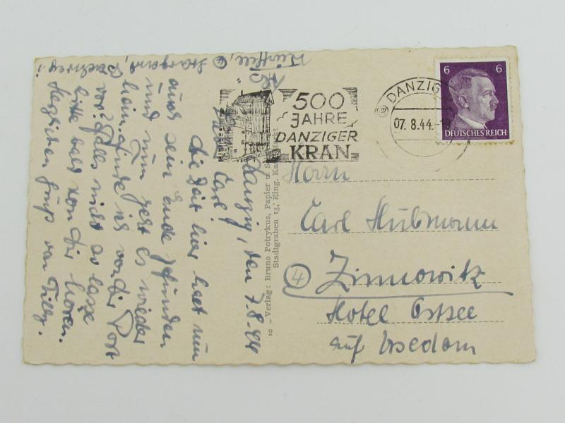Third Reich era 'Danzig' Postcard